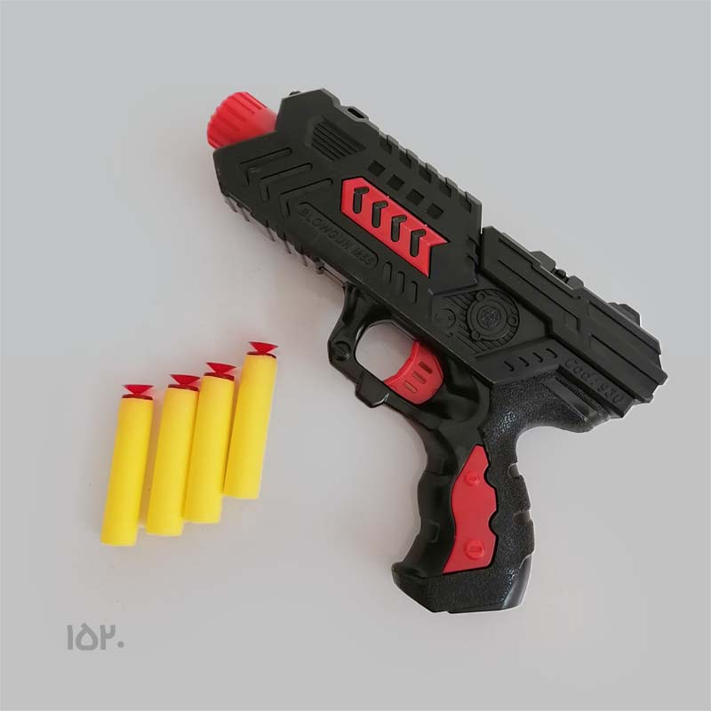 تفنگ بادی اسباببازی اسپایدرمن مدل M55 PF با تیر فومی بیخطر